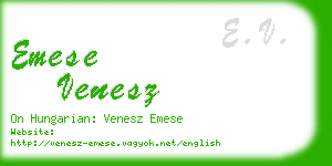 emese venesz business card